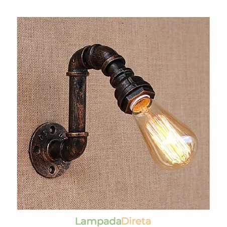 Nostalgia Simple Water Pipe Decorativo Pequeno Luminária de Parede Luz de Parede Nostalgia Simple Water Pipe Decorativo Pequeno Luminária de Parede Luz de Parede