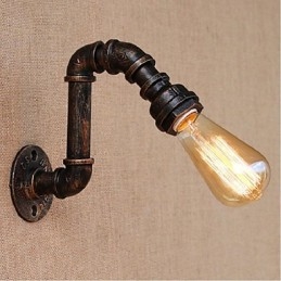 Nostalgia Simple Water Pipe Decorativo Pequeno Luminária de Parede Luz de Parede