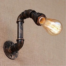 Nostalgia Simple Water Pipe Decorativo Pequeno Luminária de Parede Luz de Parede