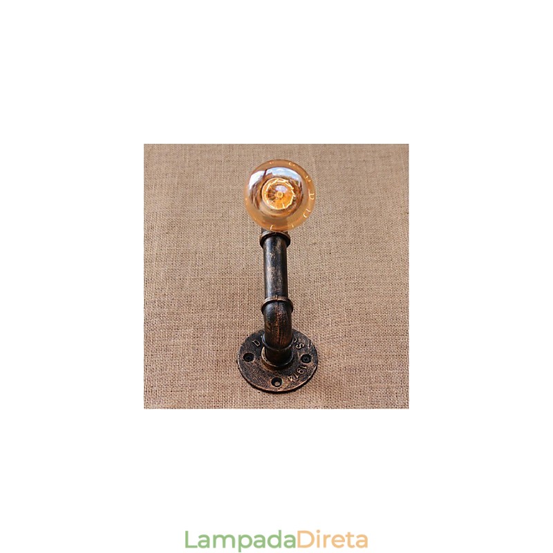 Nostalgia Simple Water Pipe Decorativo Pequeno Luminária de Parede Luz de Parede