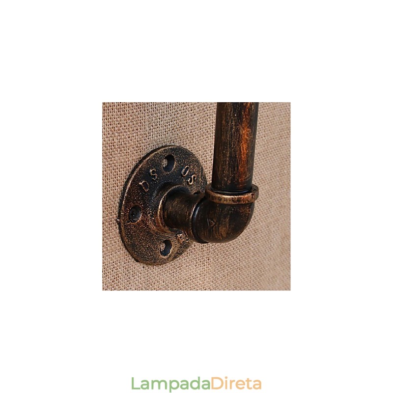 Nostalgia Simple Water Pipe Decorativo Pequeno Luminária de Parede Luz de Parede
