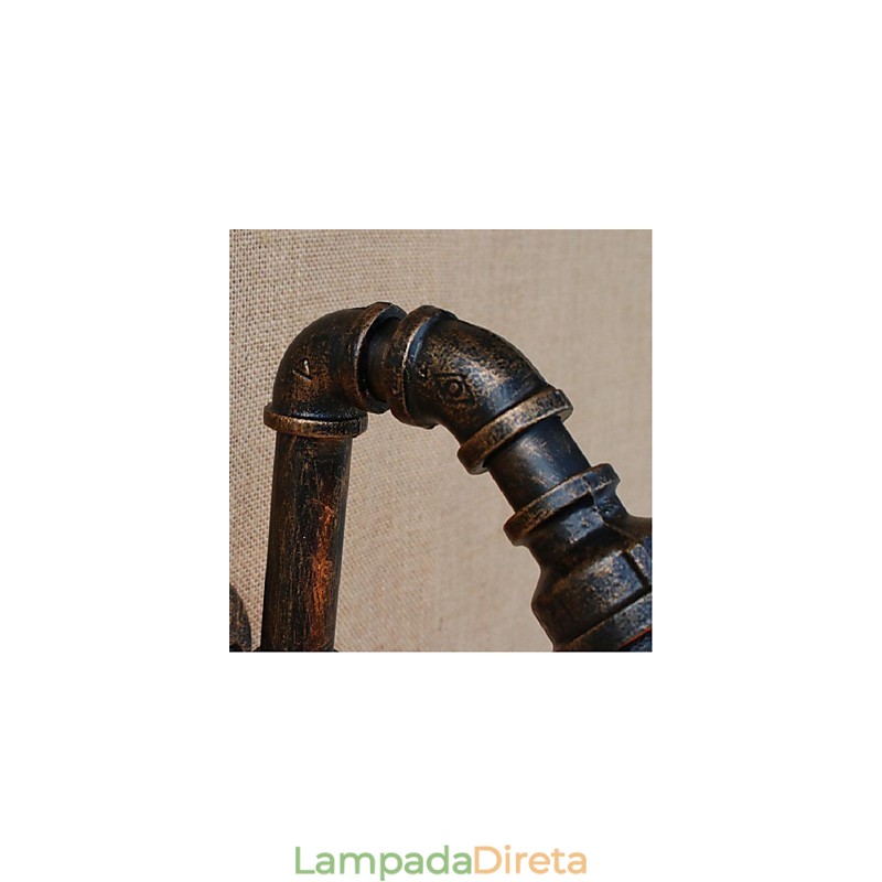 Nostalgia Simple Water Pipe Decorativo Pequeno Luminária de Parede Luz de Parede