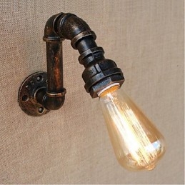Nostalgia Simple Water Pipe Decorativo Pequeno Luminária de Parede Luz de Parede