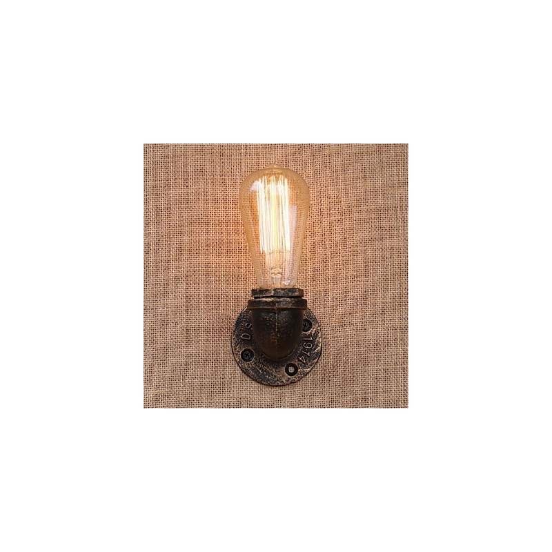 Nostalgia Simple Water Pipe Decorativo Pequeno Luminária de Parede Luz de Parede