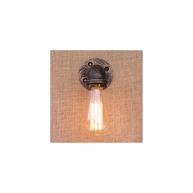 Nostalgia Simple Water Pipe Decorativo Pequeno Luminária de Parede Luz de Parede