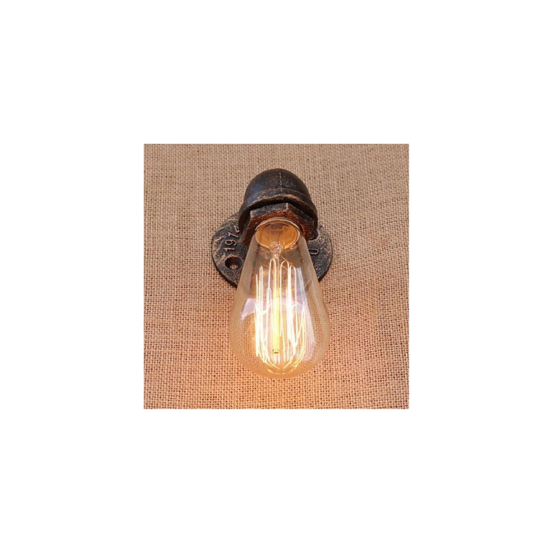 Nostalgia Simple Water Pipe Decorativo Pequeno Luminária de Parede Luz de Parede