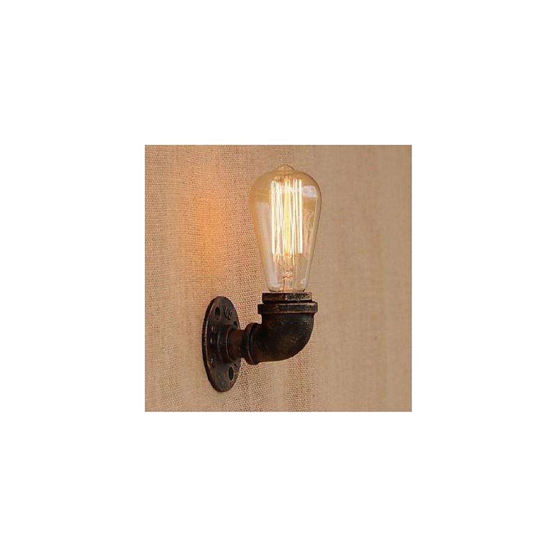 Nostalgia Simple Water Pipe Decorativo Pequeno Luminária de Parede Luz de Parede