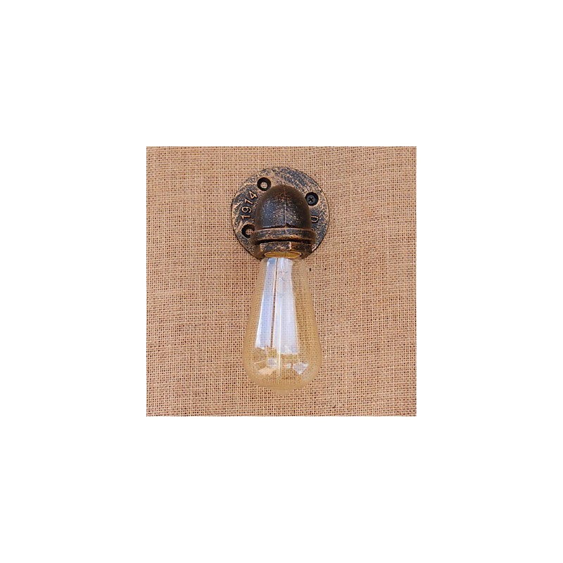 Nostalgia Simple Water Pipe Decorativo Pequeno Luminária de Parede Luz de Parede