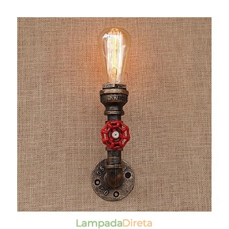Nostalgia Simple Water Pipe Decorativo Pequeno Luminária de Parede Luz de Parede Nostalgia Simple Water Pipe Decorativo Pequeno Luminária de Parede Luz de Parede