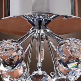 Mini estilo moderno e contemporâneo de cristal cromado metal embutido