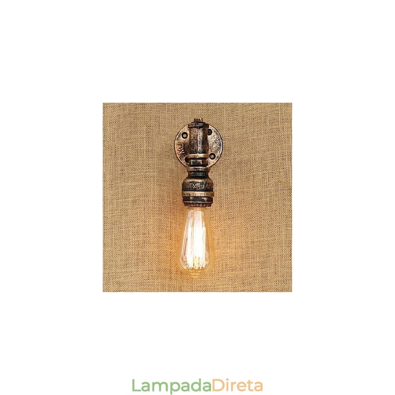 Pintura rústica de chalé para arandelas de parede com luz ambiente