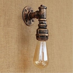 Pintura rústica de chalé para arandelas de parede com luz ambiente