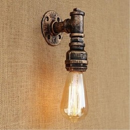Pintura rústica de chalé para arandelas de parede com luz ambiente