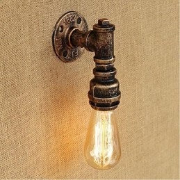 Pintura rústica de chalé para arandelas de parede com luz ambiente