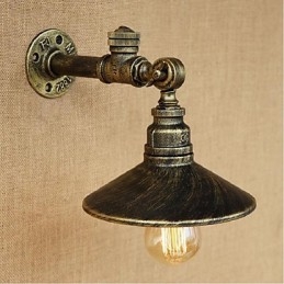 Pintura rústica de chalé para arandelas de parede com luz ambiente