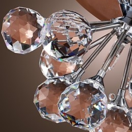 Mini estilo moderno e contemporâneo de cristal cromado metal embutido