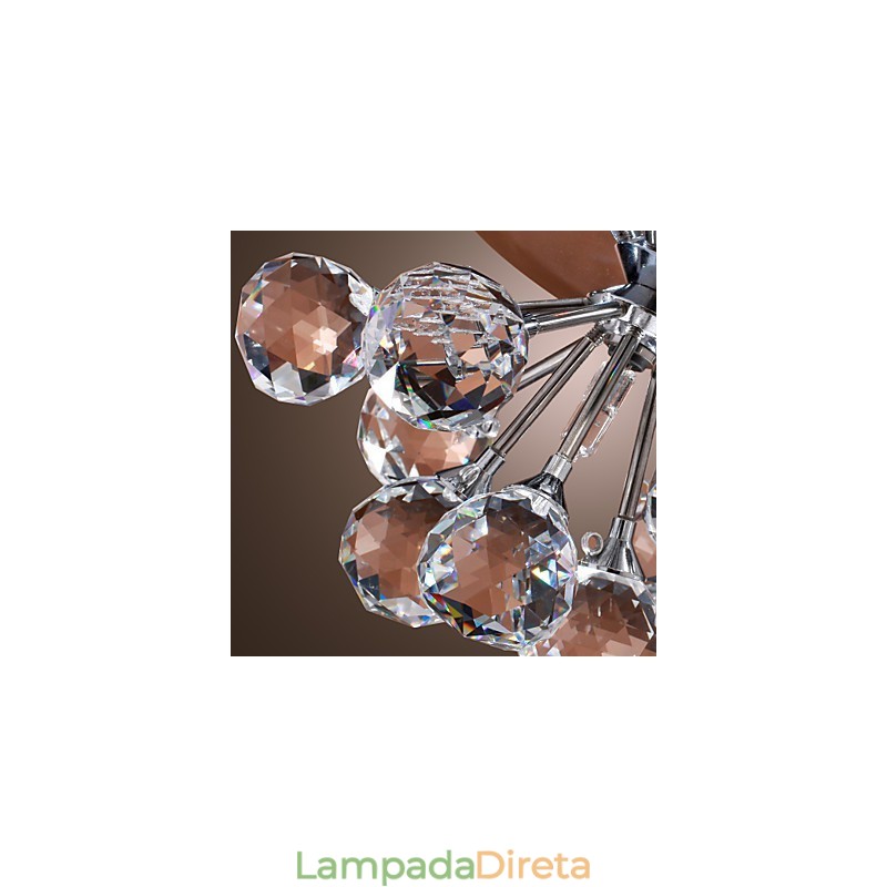 Mini estilo moderno e contemporâneo de cristal cromado metal embutido