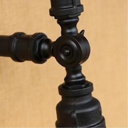 Pintura rústica de chalé para arandelas de parede com luz ambiente, luminária de parede preta