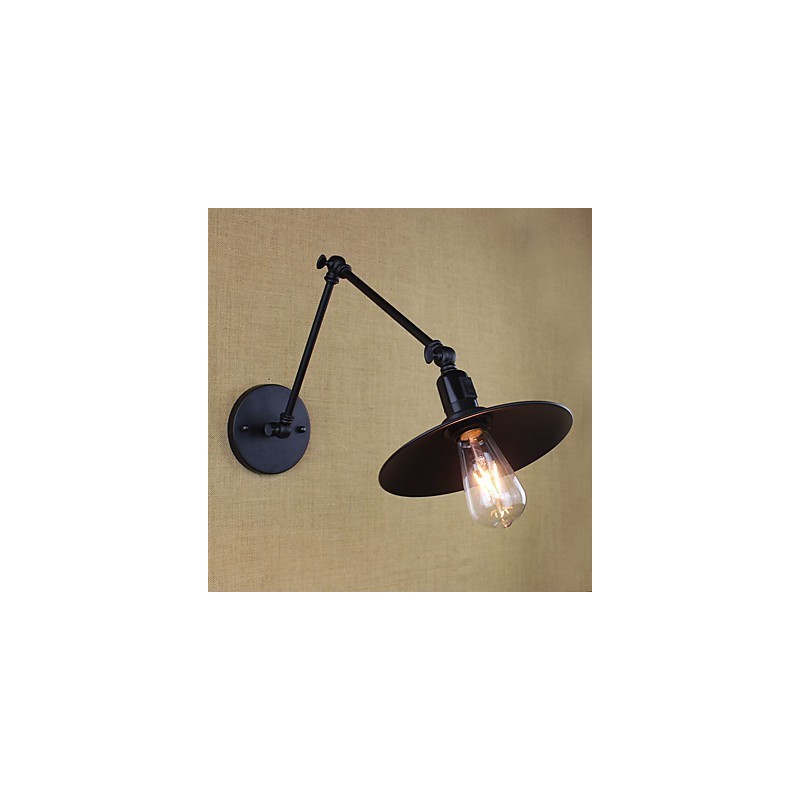 Pintura rústica de chalé para arandelas de parede com braço articulado estilo mini