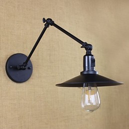 Pintura rústica de chalé para arandelas de parede com braço articulado estilo mini