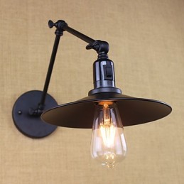 Pintura rústica de chalé para arandelas de parede com braço articulado estilo mini