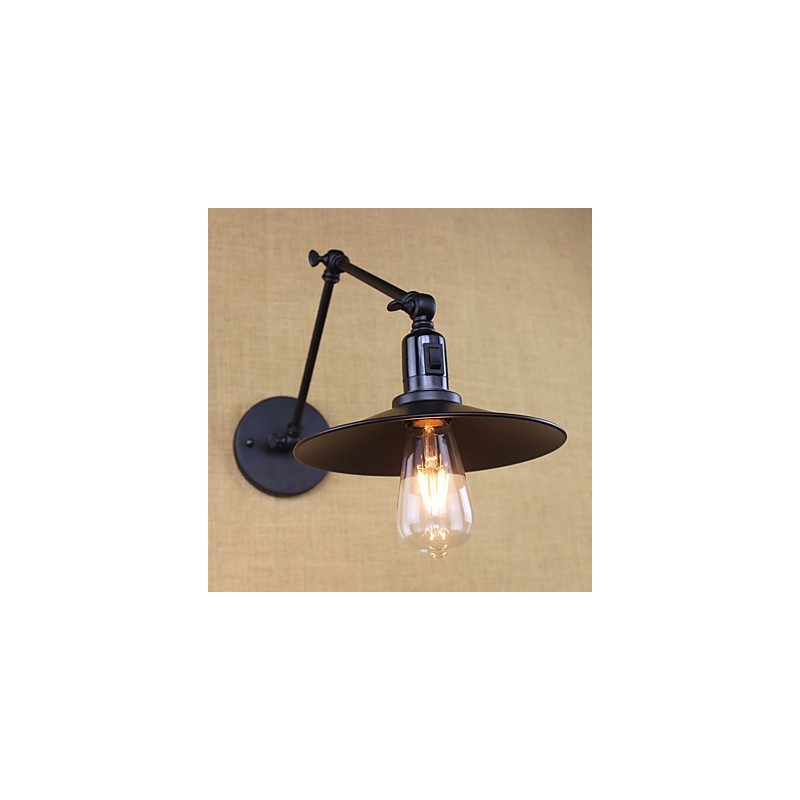 Pintura rústica de chalé para arandelas de parede com braço articulado estilo mini