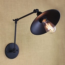 Pintura rústica de chalé para arandelas de parede com braço articulado estilo mini