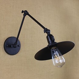 Pintura rústica de chalé para arandelas de parede com braço articulado estilo mini