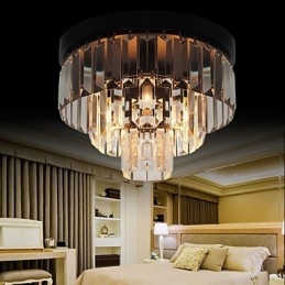 Moderno Contemporâneo Cristal Metal Montagem Embutida