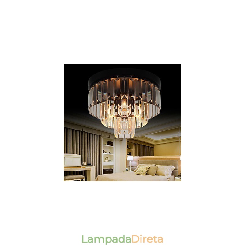 Moderno Contemporâneo Cristal Metal Montagem Embutida