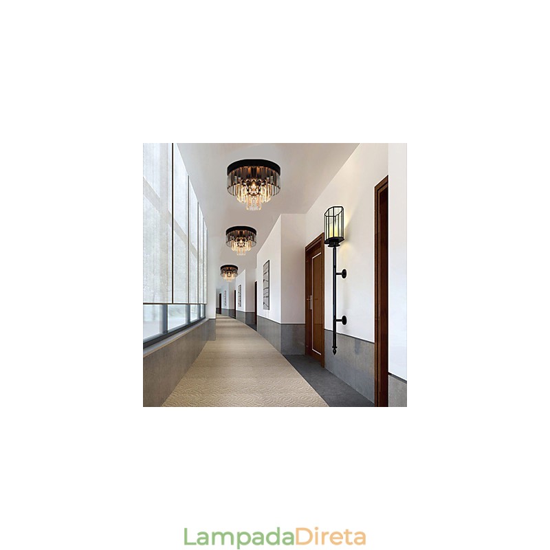 Moderno Contemporâneo Cristal Metal Montagem Embutida