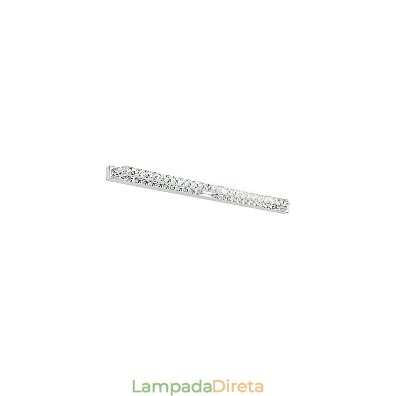 Lâmpada de espelho longa de alta qualidade, luzes de banheiro, metal e cristal, luz de parede