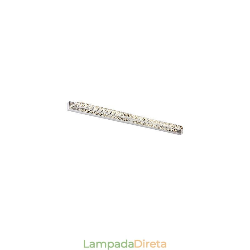 Lâmpada de espelho longa de alta qualidade, luzes de banheiro, metal e cristal, luz de parede