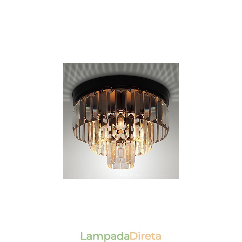 Moderno Contemporâneo Cristal Metal Montagem Embutida