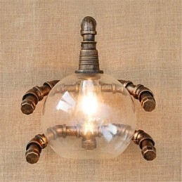 Luminária de parede rústica estilo country antique brass para iluminação ambiente