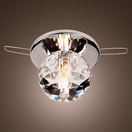 Mini estilo moderno e contemporâneo de cristal cromado metal embutido
