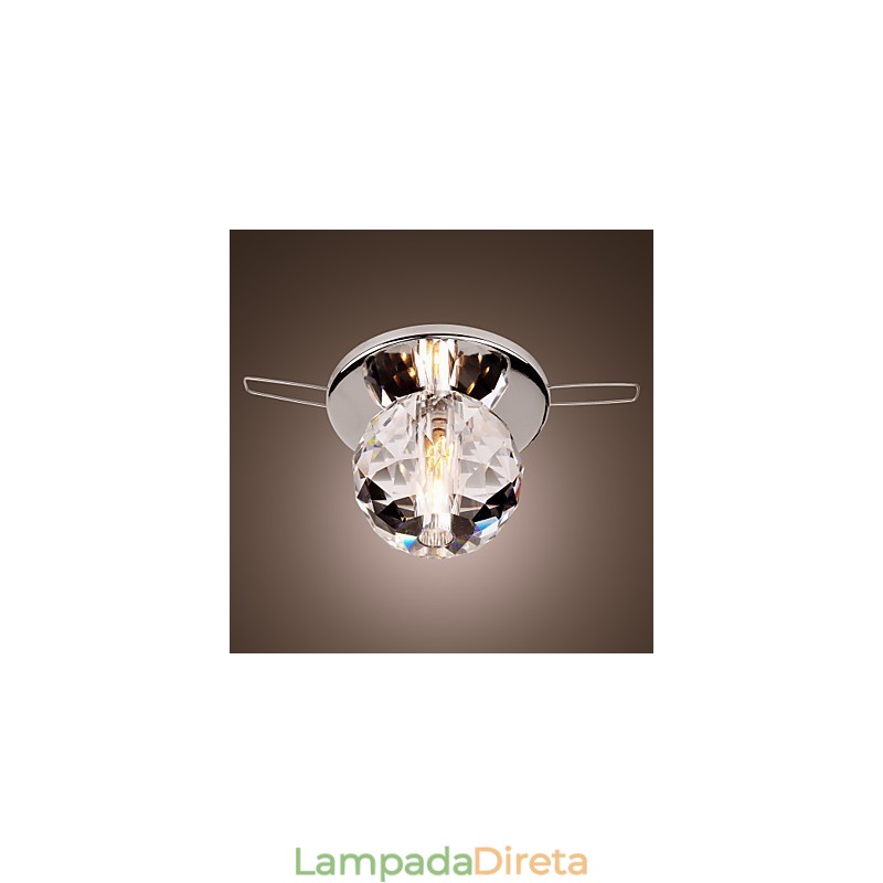 Mini estilo moderno e contemporâneo de cristal cromado metal embutido