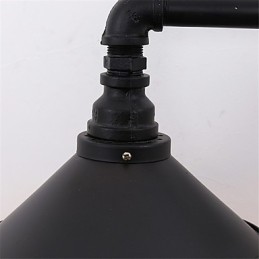 2 Cabeças Retro Industrial Tubo Luzes de Parede Simples Loft Preto Metal Sala de Jantar Cozinha Bar Café Decoração iluminação