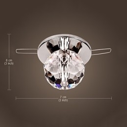 Mini estilo moderno e contemporâneo de cristal cromado metal embutido