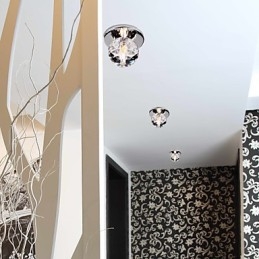 Mini estilo moderno e contemporâneo de cristal cromado metal embutido