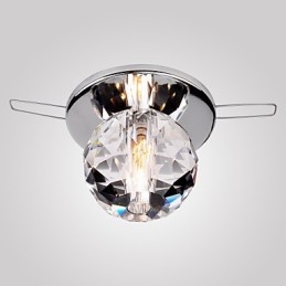 Mini estilo moderno e contemporâneo de cristal cromado metal embutido