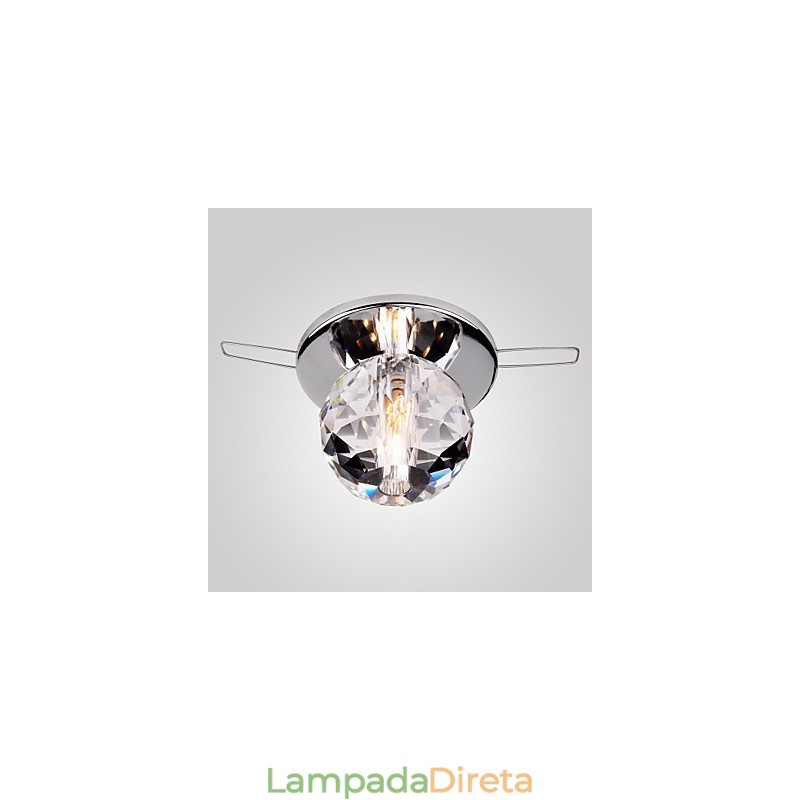 Mini estilo moderno e contemporâneo de cristal cromado metal embutido