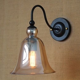 American Rural Countryside Minimalista Sala de estar Corredor Decorado Vidro Wall Sconce