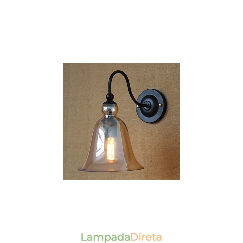 American Rural Countryside Minimalista Sala de estar Corredor Decorado Vidro Wall Sconce