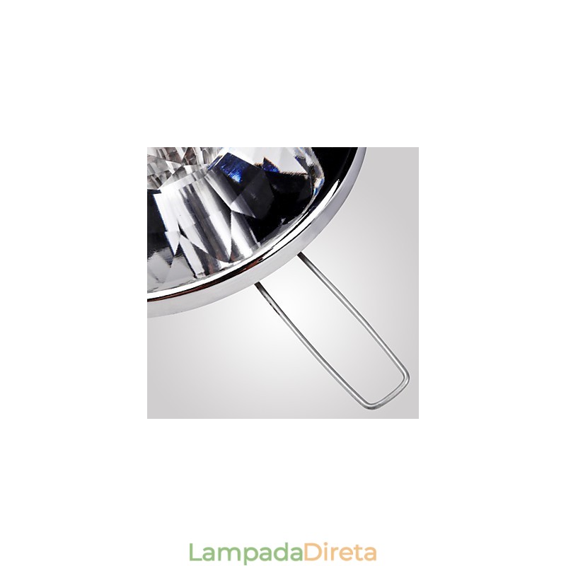 Mini estilo moderno e contemporâneo de cristal cromado metal embutido