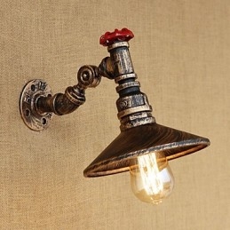 Recurso de pintura retrô country para luzes de braço oscilante de luz rotativa estilo mini luz de parede