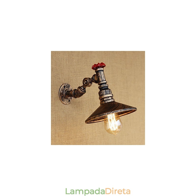 Recurso de pintura retrô country para luzes de braço oscilante de luz rotativa estilo mini luz de parede