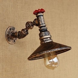 Recurso de pintura retrô country para luzes de braço oscilante de luz rotativa estilo mini luz de parede