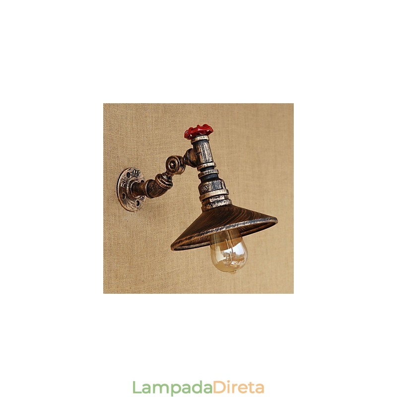 Recurso de pintura retrô country para luzes de braço oscilante de luz rotativa estilo mini luz de parede