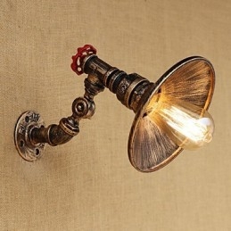 Recurso de pintura retrô country para luzes de braço oscilante de luz rotativa estilo mini luz de parede